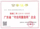 2019年守合同重信用证书